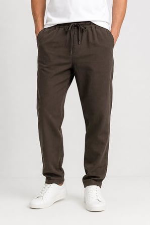 Keten Erkek Beli Bağlamalı Casual Jogger Pantolon 7734