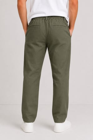 Keten Erkek Beli Bağlamalı Casual Jogger Pantolon 7734