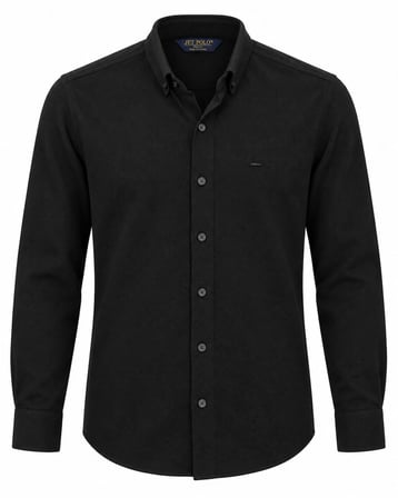 Jet Polo Uzun Kol Slim Fit Erkek Örme Gömlek - 7778