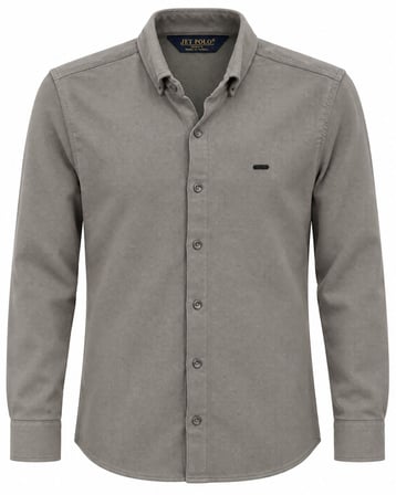 Jet Polo Uzun Kol Slim Fit Erkek Örme Gömlek - 7778