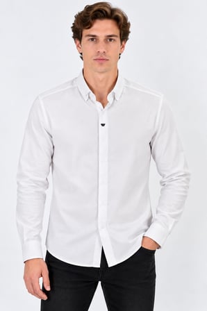 Re Port Uzun Kol Slim Fit Erkek Kapalı Patlı Gömlek - 7791