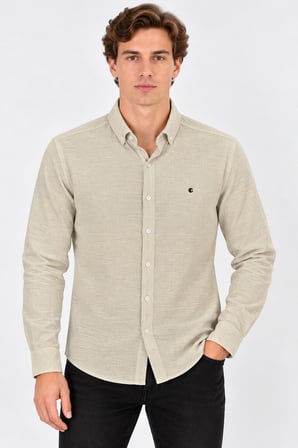 Re Port Uzun Kol Slim Fit Erkek Gömlek - 7792