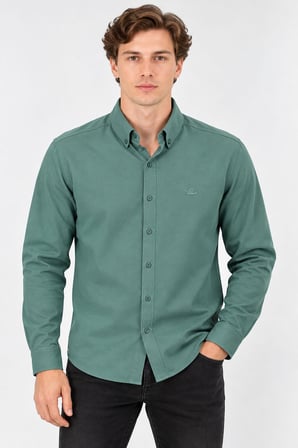 Re Port Uzun Kol Slim Fit Erkek Gömlek - 7793