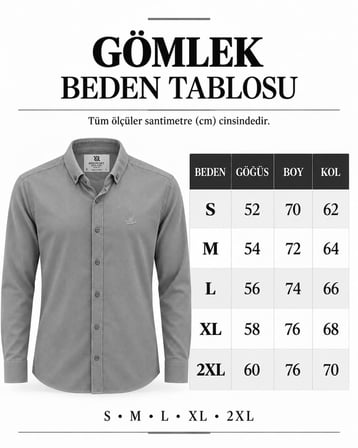 Re Port Uzun Kol Slim Fit Erkek Gömlek - 7793