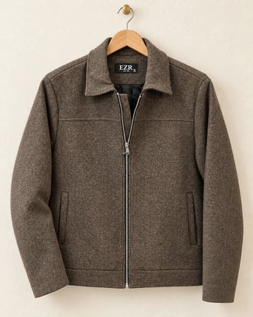 Claassics Men Erkek Oversize Kısa Kaşe Kaban Ceket - 7794