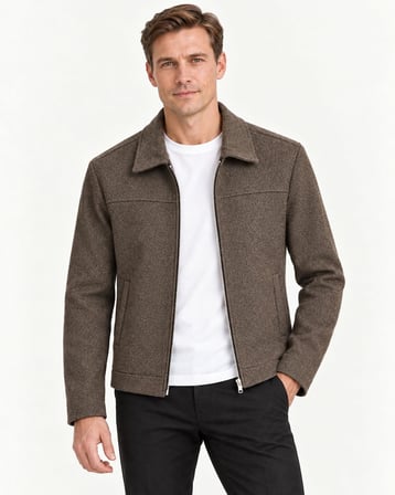 Claassics Men Erkek Oversize Kısa Kaşe Kaban Ceket - 7794