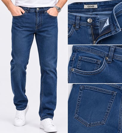 B.Wood Regular Fit Likralı Erkek Jean Pantolon 7795