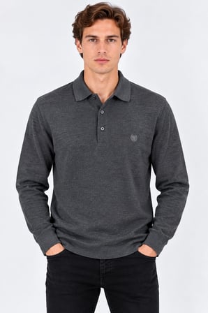 Simenti Regular Fit Polo Yaka Selanik Sweatshirt - 7804