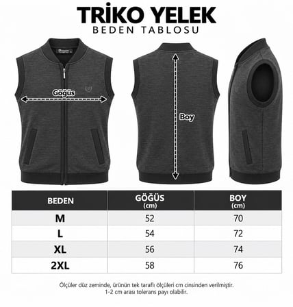 Avşar Regular Fit Erkek Fermuarlı Triko Yelek - 7813