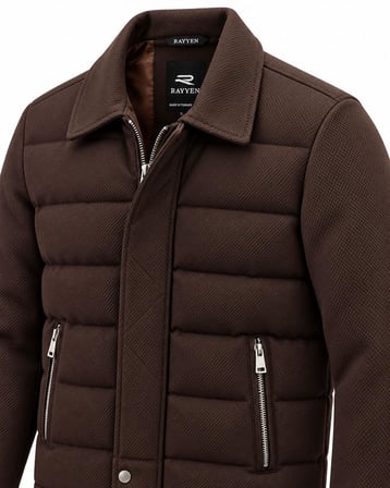 Rayyen Slim Fit Erkek Yakalı Dolum Mont 7815