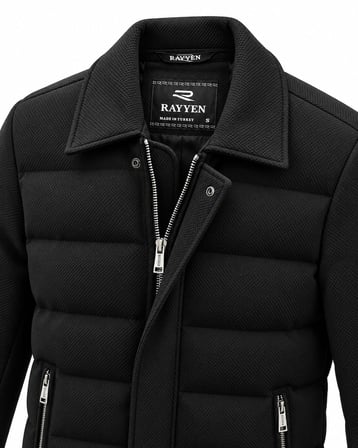 Rayyen Slim Fit Erkek Yakalı Dolum Mont 7815