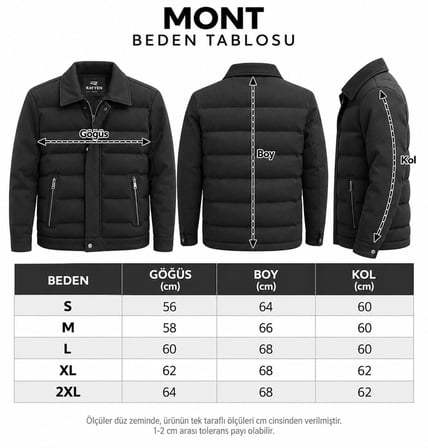 Rayyen Slim Fit Erkek Yakalı Dolum Mont 7815