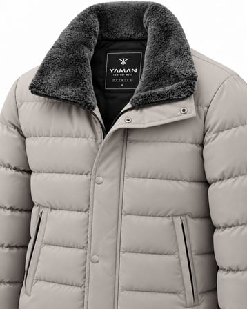 Yaman Slim Fit Erkek Yaka Kürklü Mont 7816