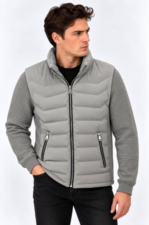 Tiger Force Slim Fit Erkek Kolu Triko Mont 7818