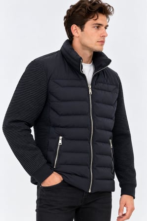 Tiger Force Slim Fit Erkek Kolu Triko Mont 7818