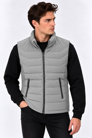 Fermuarlı Erkek Slim Fit Triko Nova Yelek 7830