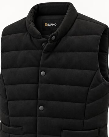 Delpino Çıtçıtlı Erkek Slim Fit Süet Yelek 7831