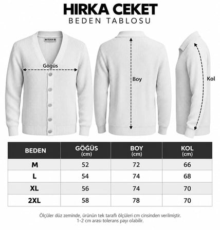 Günsa Comfort Fit Erkek Tam Düğmeli Triko Ceket - 7833