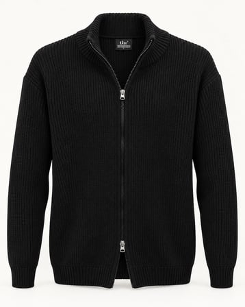Turbulance Slim Fit Erkek Tam Fermuarlı Triko Ceket - 7834