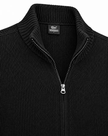Turbulance Slim Fit Erkek Tam Fermuarlı Triko Ceket - 7834