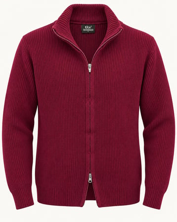 Turbulance Slim Fit Erkek Tam Fermuarlı Triko Ceket - 7834