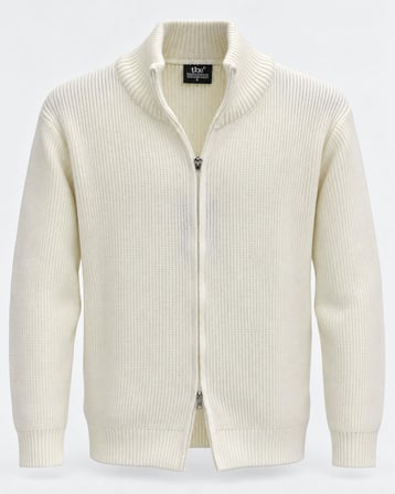 Turbulance Slim Fit Erkek Tam Fermuarlı Triko Ceket - 7834