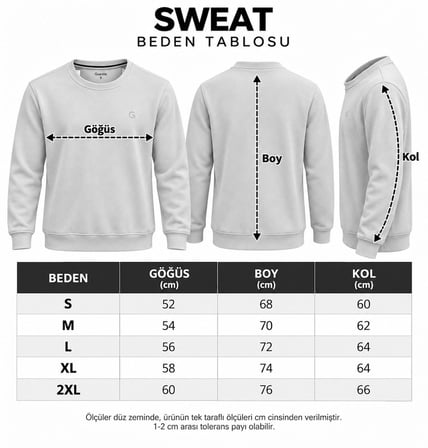 Guesto Bisiklet Yaka Slim Fit Erkek Sweatshirt - 7840
