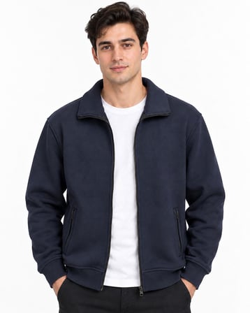 Classics Men Tam Fermuarlı Yakalı Ceket - 7772