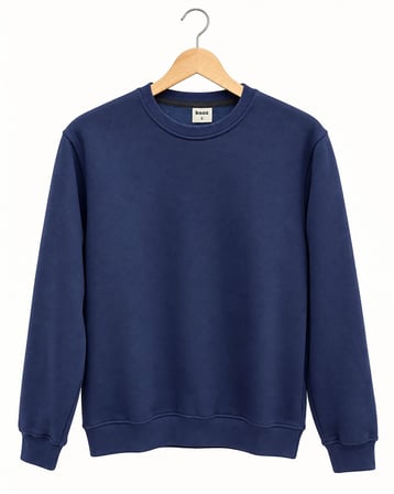 Basic Bisiklet Yaka Relaxed Regular Erkek Sweatshirt - 7773