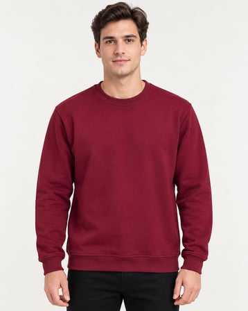 Basic Bisiklet Yaka Relaxed Regular Erkek Sweatshirt - 7773