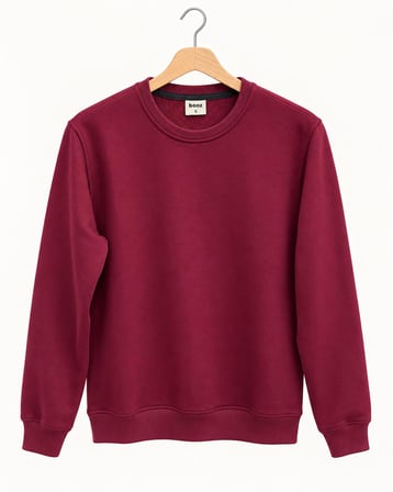 Basic Bisiklet Yaka Relaxed Regular Erkek Sweatshirt - 7773