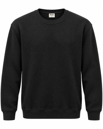 Basic Bisiklet Yaka Relaxed Regular Erkek Örme Doku Sweatshirt - 7774