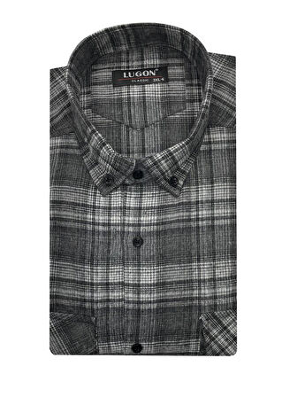 Kaşmir Büyük Beden Klasik Çift Cepli Erkek Gömlek - 7395