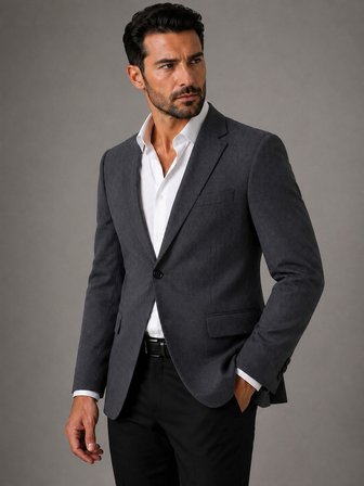 Erkek İtalyan Kesim Lacivert Çizgili Blazer Ceket Klasik ve Modern Şıklık - 7715