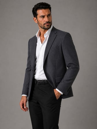 Erkek İtalyan Kesim Lacivert Çizgili Blazer Ceket Klasik ve Modern Şıklık - 7715