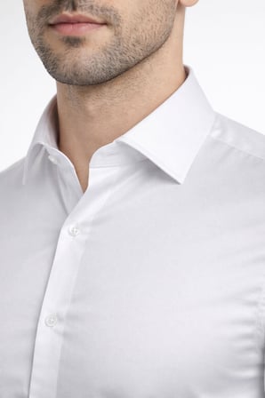 Slim Fit Uzun Kollu Kolay Ütü Pamuk Saten Erkek Gömlek