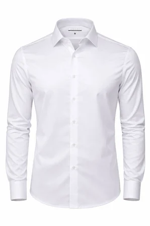 Slim Fit Uzun Kollu Kolay Ütü Pamuk Saten Erkek Gömlek