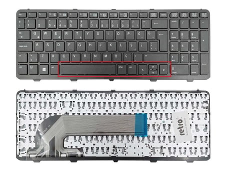 Hp ProBook 450 G0, 450 G1, 455 G2 Notebook Klavyesi (Siyah TR) Çerçeveli / KL0878WF