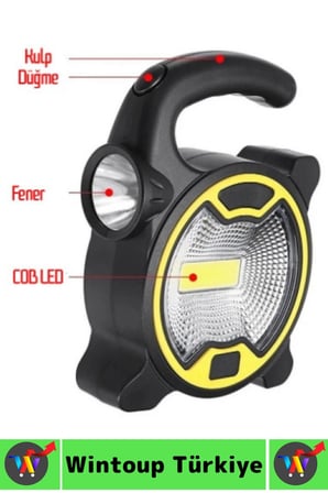 #Kamp Premium Piknik Outdoor Dağcılık Elektrik Kesintisi Acil Durum Yüksek Parlaklıklı COB LED Panel Taşıma Kulplu Denge Ayaklı Taşınabilir Pilli Mini Kamp El Feneri Işıldak