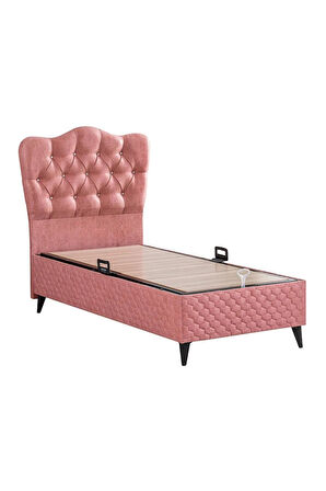 Rose Tek Kişilik Baza Başlık Seti, Ikili Set, Pembe