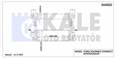 Ford Turbo Radyatörü - Turbo Radyatörü - Kal 344920