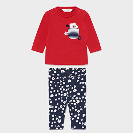 Mayoral kız bebek t-shırt tayt  4 lü set