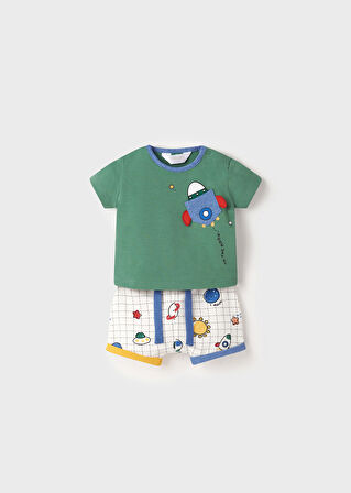 Mayoral erkek bebek yazlık tişört şort 4 lü set 1653