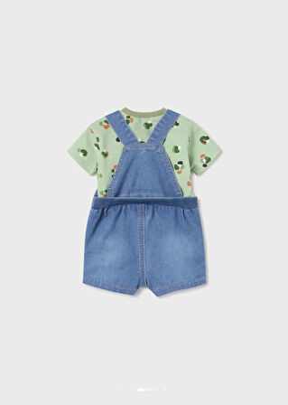 Mayoral erkek bebek denim solapet tişört 2 li set 1628