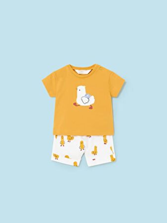 Mayoral erkek bebek  şort tişört 4 lü set  1628