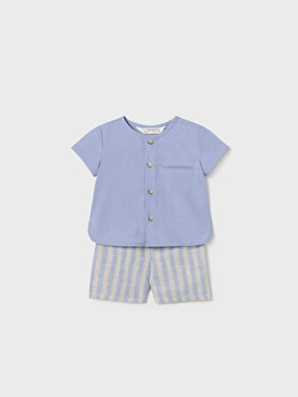 Mayoral erkek bebek  şort gömlek set  1219
