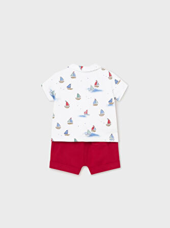 Mayoral erkek bebek  şort gömlek set  1222