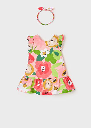 Mayoral kız bebek yazlık  elbise bandana set 1936