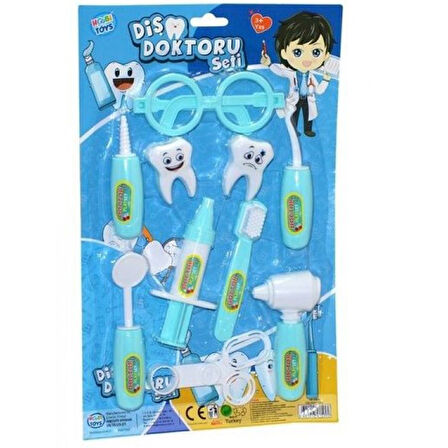 Oyuncak 10 Parçalı Diş Doktoru Seti – Çocuklar İçin Eğitici ve Eğlenceli Mavi