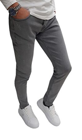 Sheff Denim Slim Fit Gri Jean Pantolon-6679